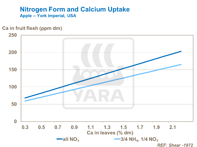 氮形态——产量和土壤的pH值